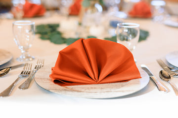 Burnt Orange Polyester Napkins