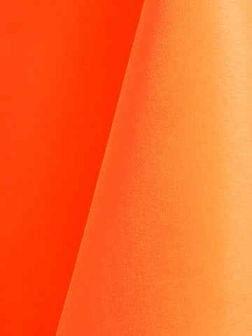 Neon Orange Polyester Square Tablecloths